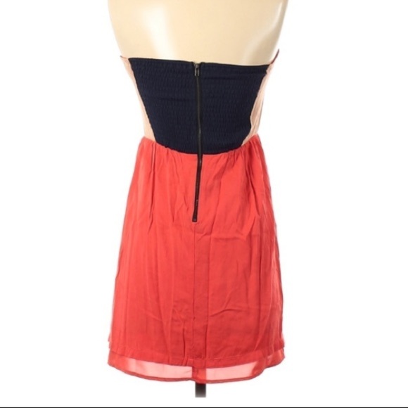 Sparkle & Fade Strapless Color block chic Mini Dress Small women’s spring - Picture 2 of 7